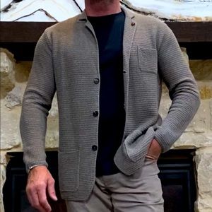 Mens Italian knit suit jacket size 54